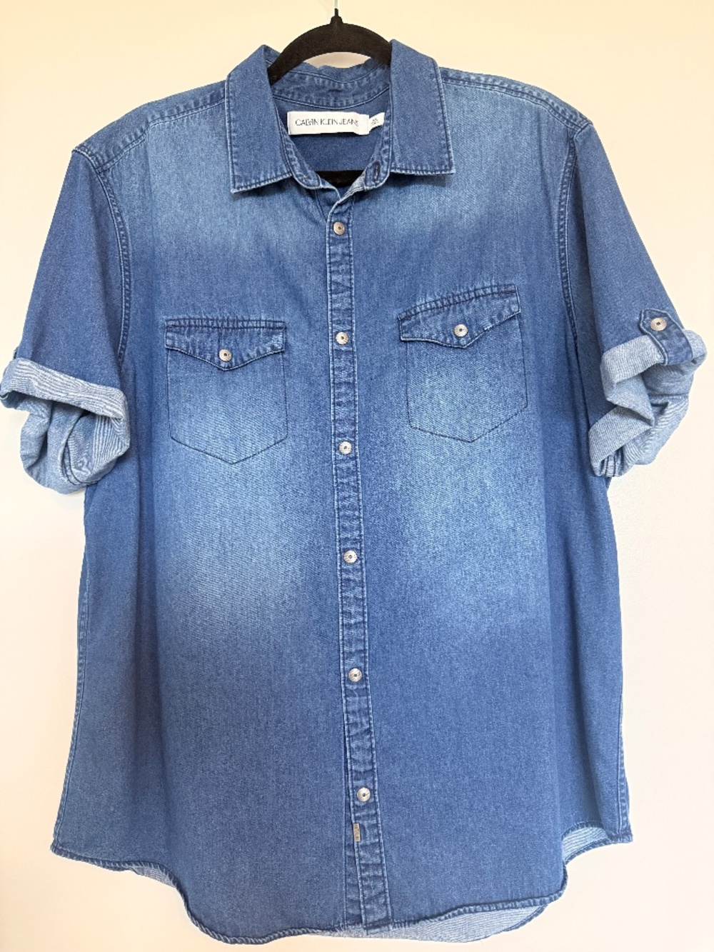 Calvin Klein Jeans Short-Sleeve Denim Button-Up Shirt